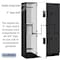 Salsbury Industries 2 Tier 'S' Designer Locker, 54"Wx76"Hx18"D, 6 Door, Black 18-27368BLK - alternate 2